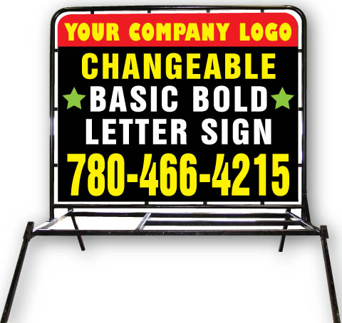 Large basic bold traditional letter portable sign