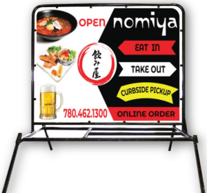 Large 6X8 Portable Sign, Portable graphic sign