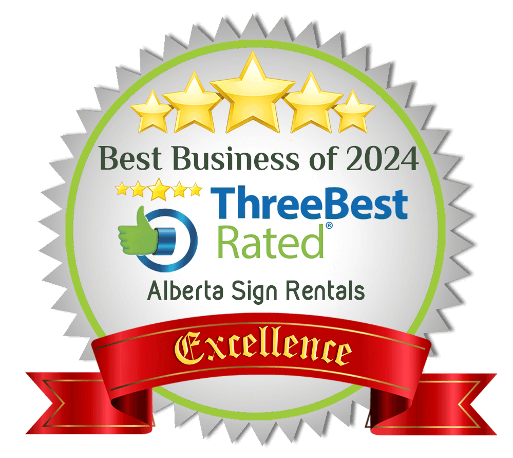 Alberta Sign Rentals ThreeBest Best Business of 2024